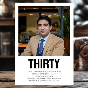 30. Geburtstag Fett Foto Einladung