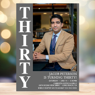 30. Geburtstag Fett Foto Einladung