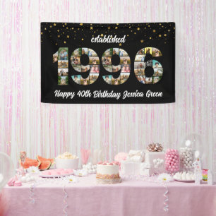 30. Geburtstag Foto-Collage established 1996 Banner