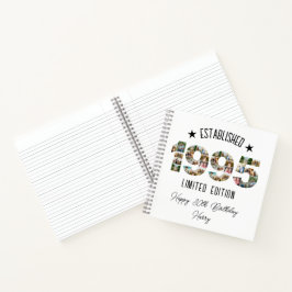 30. Geburtstag Foto Collage gegründet 1995 Notizbuch