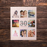 30. Geburtstag Foto Rose Gold Rosa Puzzle<br><div class="desc">Ein einzigartiges 30. Geburtstagsgeschenk oder Sake, das ihr Leben mit einer Collage von 8 deiner Fotos feiert. Fügen Sie Bilder von ihrer Familie, Freunden, Haustieren, Hobbys oder Traumreise Ziel. Personalisieren und fügen Sie einen Namen, Alter 30 und ein Datum. Graue und dunkle Rose goldfarbene Buchstaben. Elegante und trendige rosa Hintergrundfarbe....</div>