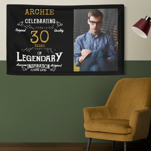 30. Geburtstag Foto Vorlage Legendary Banner