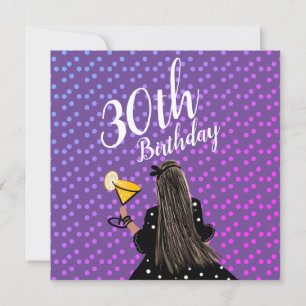 30. Geburtstag Frau Cocktail Mode Schönheit Karte
