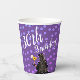30. Geburtstag Frau Cocktail Mode Schönheit Pappbecher
