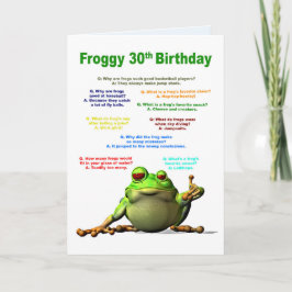 30. Geburtstag, Frosch Jokes Karte