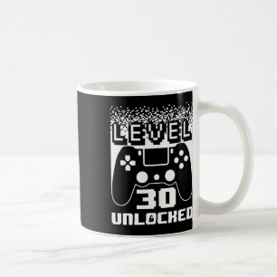 30. Geburtstag für Männer Level 30 Unlock Gamer 30 Kaffeetasse