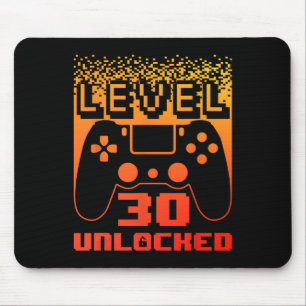 30. Geburtstag für Männer Level 30 Unlock Gamer 30 Mousepad