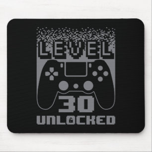 30. Geburtstag für Männer Level 30 Unlock Gamer 30 Mousepad