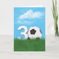 30. Geburtstag Fußball-Ball im Grünen Gras
