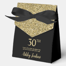 30. Geburtstag Gold Glitter Danke