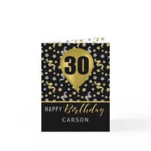 30. Geburtstag Gold und Silver Confetti Ballon