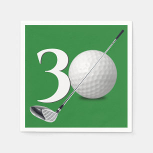 30. Geburtstag Golf Ball & Club Serviette