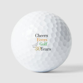 30. Geburtstag Golf Cheers Beers Golfball