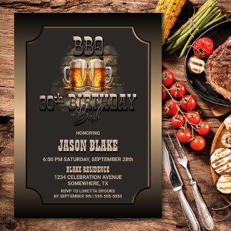 30. Geburtstag GRILLEN Beers Party Einladung