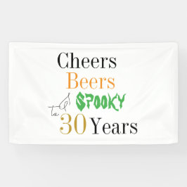 30. Geburtstag Halloween Cheers Spooky Party Banner