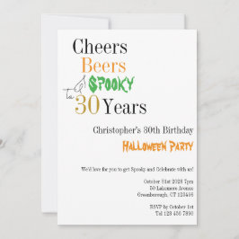 30. Geburtstag Halloween Cheers Spooky Party Einladung