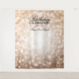 30. Geburtstag Hintergrund Rose Gold Glitzer Light Wandteppich