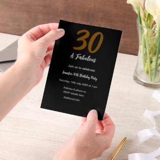 30. Geburtstag hinzufügen Name Datum Jahr schwarz