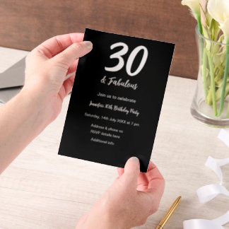 30. Geburtstag hinzufügen Name Datum Jahr schwarz