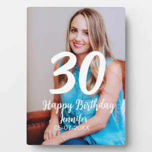 30. Geburtstag hinzufügen Name Datum Jahr Weißes F Fotoplatte