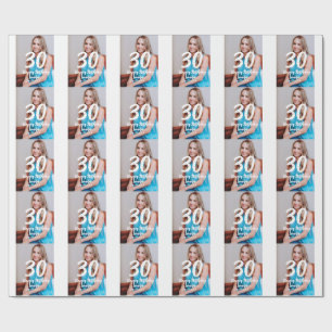 30. Geburtstag hinzufügen Name Datum Jahr Weißes F Geschenkpapier