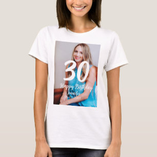 30. Geburtstag hinzufügen Name Datum Jahr Weißes F T-Shirt
