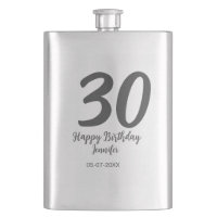 30. Geburtstag hinzufügen Namensdatum Jahr schwarz