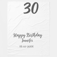 30. Geburtstag hinzufügen Namensdatum Jahr schwarz