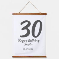 30. Geburtstag hinzufügen Namensdatum Jahr schwarz