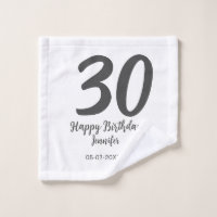 30. Geburtstag hinzufügen Namensdatum Jahr schwarz
