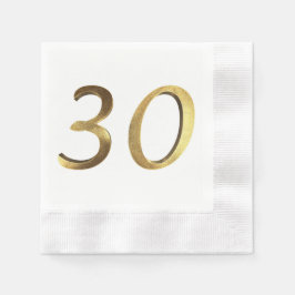 30. Geburtstag Hochzeit Jahrestag Gold-Nummer Serviette