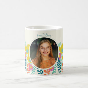 30. Geburtstag hübsch farbenfroh floral modern Kaffeetasse