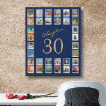 30. Geburtstag Kapitel 30 Familienfoto Collage Künstlicher Leinwanddruck<br><div class="desc">Feiern Sie einen besonderen Meilenstein mit diesem luxuriösen Leinwand aus blau und goldfarbenen Imitaten. Erinnern Sie sich an Ihre Lieblings-Erinnerungen mithilfe dieser atemberaubenden Collage-Vorlage aus Foto, dem perfekten 30. Geburtstagsgeschenk. Fügen Sie Ihre hochgeschätzten Fotos hinzu und verwandeln Sie sie in eine zeitlose, elegante Vorlage, die Sie stolz für alle zu...</div>