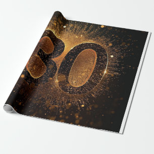 30. Geburtstag Konfetti Einladung Dirty Thirty Ele Geschenkpapier