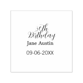 30. Geburtstag kupferbraun einfach stilvoll Name D Permastempel