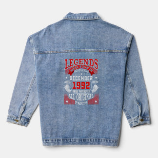 30. Geburtstag Legends Geboren im Dezember 1992 30 Jeansjacke