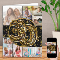 30. Geburtstag Leopard Print Gold Balloons Foto