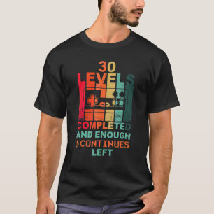 30. Geburtstag Level 30 Gamepad Retro Gamer T-Shirt