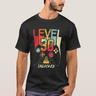 30. Geburtstag Level 30 Vintages Retro-Spiel unver T-Shirt