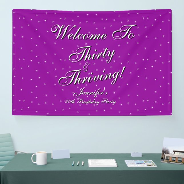 30. Geburtstag Lila 30. Banner (Messe)