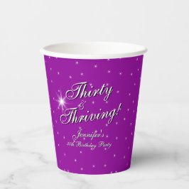 30. Geburtstag Lila 30. Pappbecher