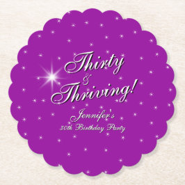 30. Geburtstag Lila 30. Untersetzer