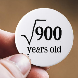 30. Geburtstag lustige dreißigste Mathematik Quadr Button