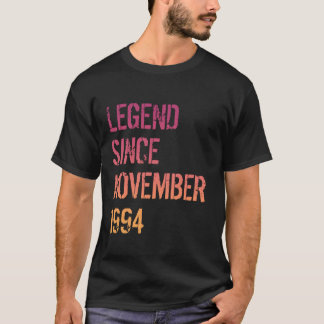 30. Geburtstag Männer Frauen Legende Geboren Novem T-Shirt