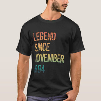 30. Geburtstag Männer Frauen Legende Geboren Novem T-Shirt