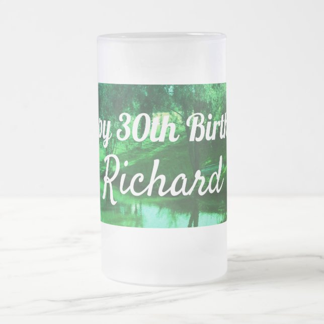 30. Geburtstag Mattglas Bierglas (Mittel)