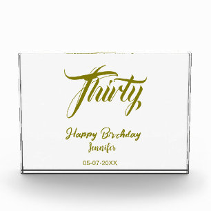 30. Geburtstag Name Datum Jahr Gold Vorlage thi Fotoblock
