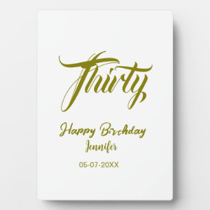 30. Geburtstag Name Datum Jahr Gold Vorlage thi Fotoplatte