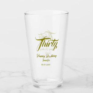 30. Geburtstag Name Datum Jahr Gold Vorlage thi Glas