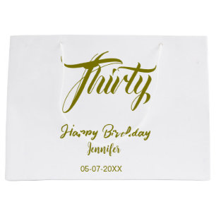 30. Geburtstag Name Datum Jahr Gold Vorlage thi Große Geschenktüte